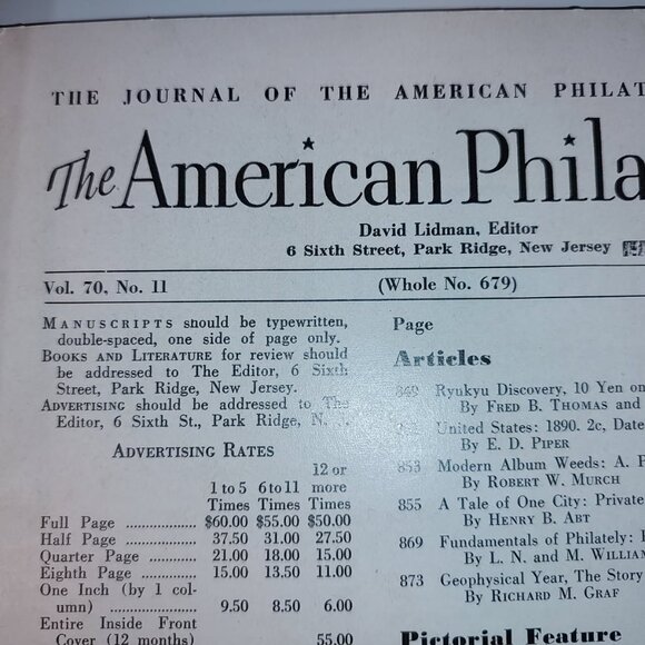 57' Two Books:The American Philatelist (Stamp Book) SC-AS IS(?Missing Pages??) - Picture 13 of 13